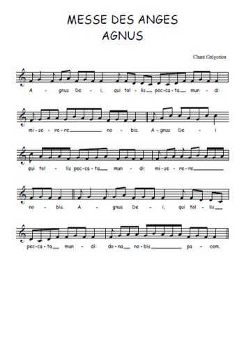 Messe des anges, Agnus Dei